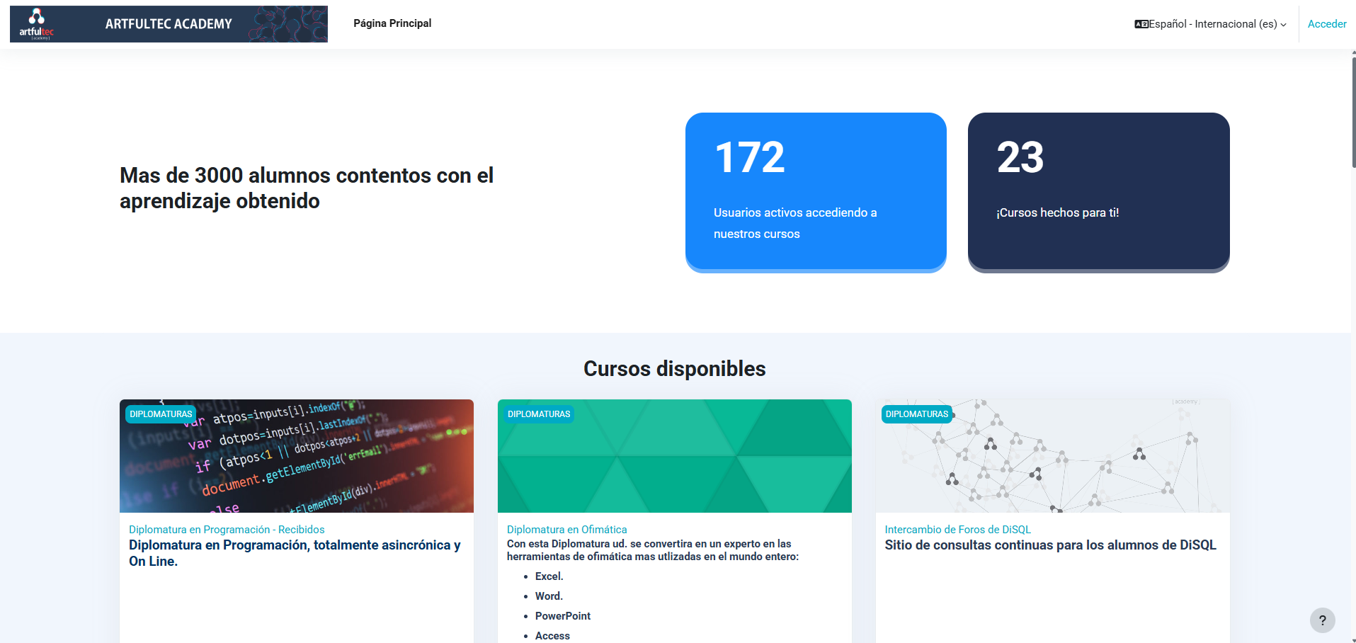 Online Campus Homepage